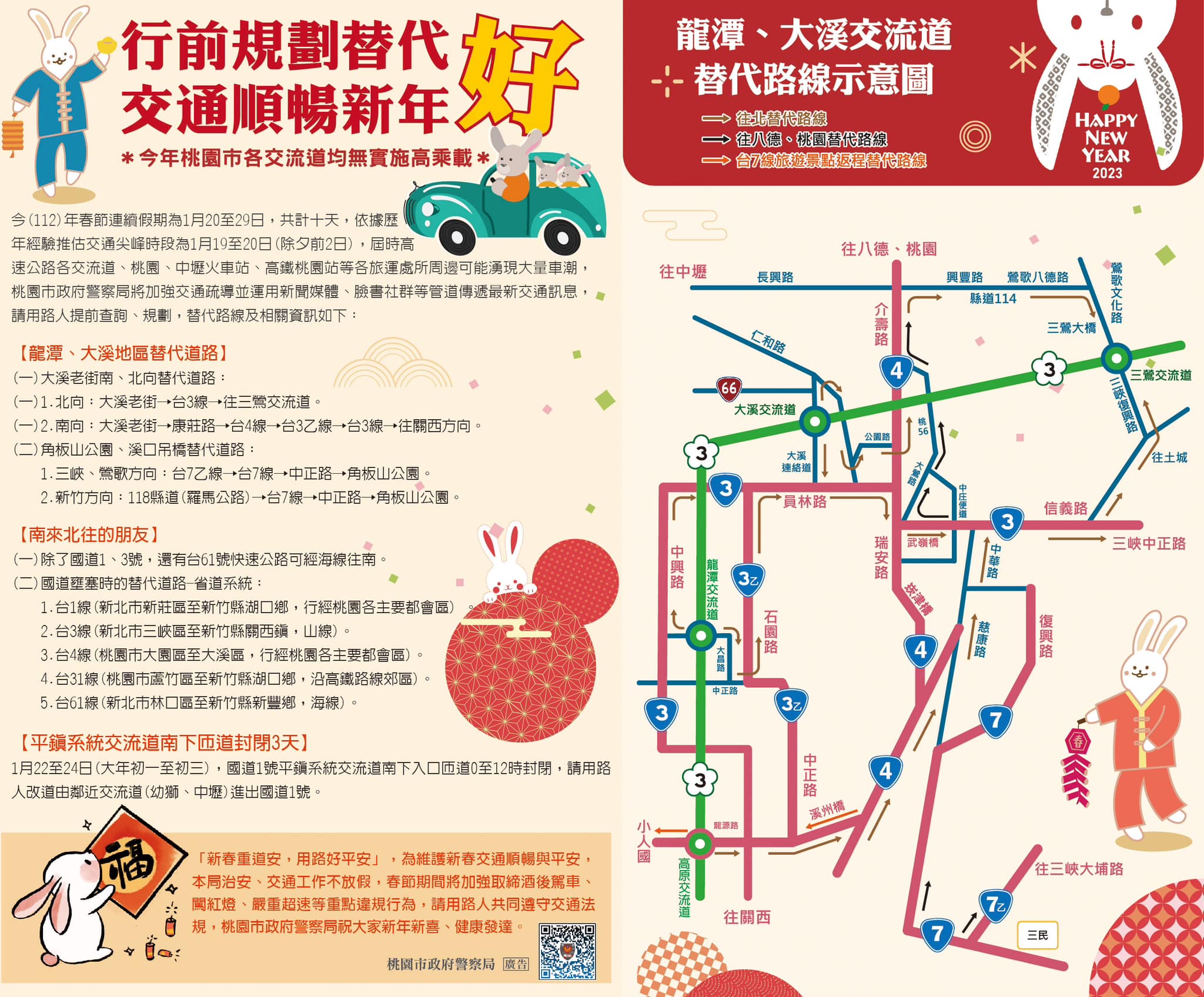行前規劃替代好 交通順暢新年好